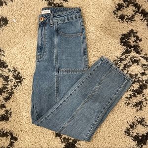 ZARA Straight Leg Seam Front Jeans